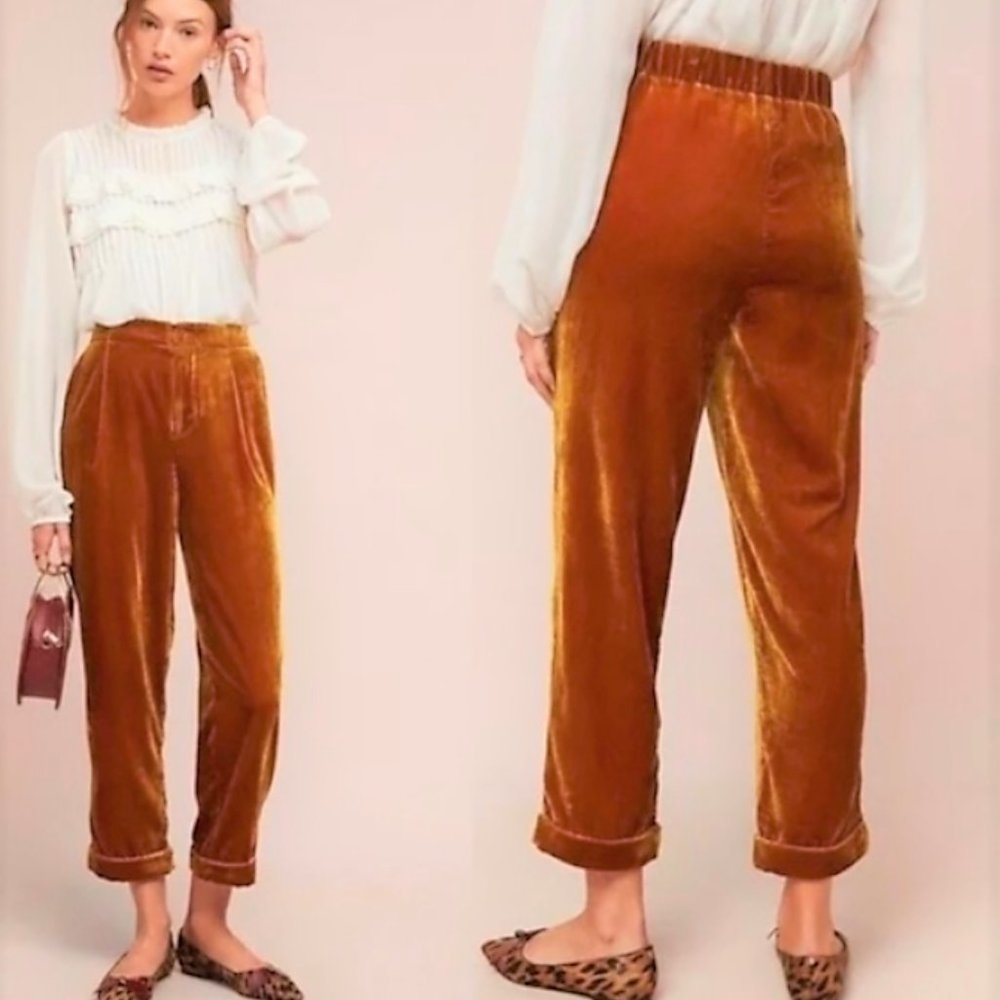 Cuffed Velvet Trousers